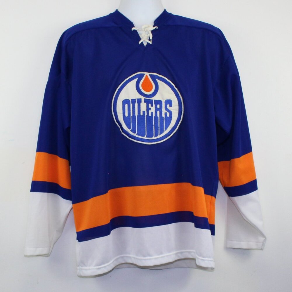 Vintage 80s Maska Edmonton Oilers NHL Hockey Jersey (44-XL)